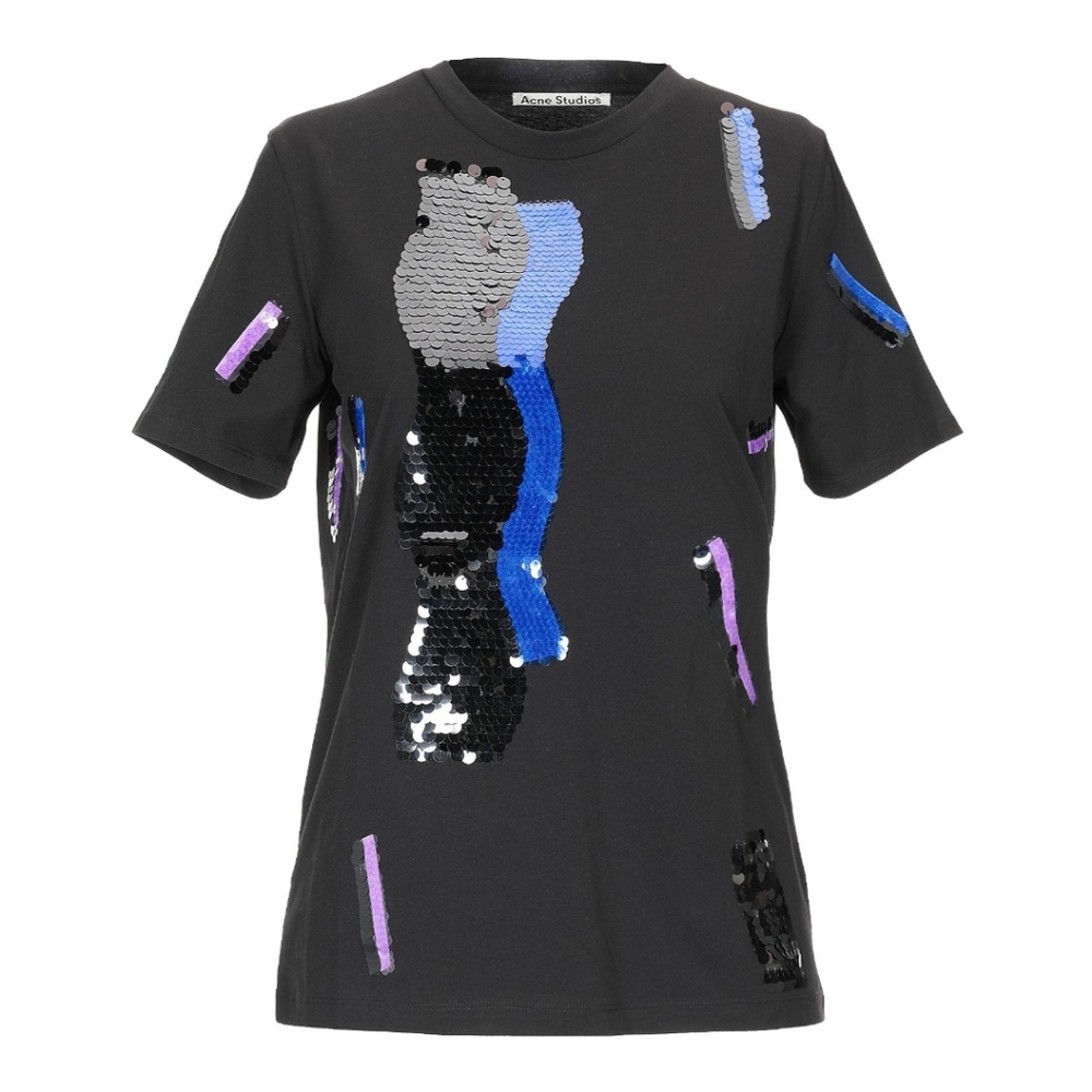 RARE Acne Studios Sequin Tee Black